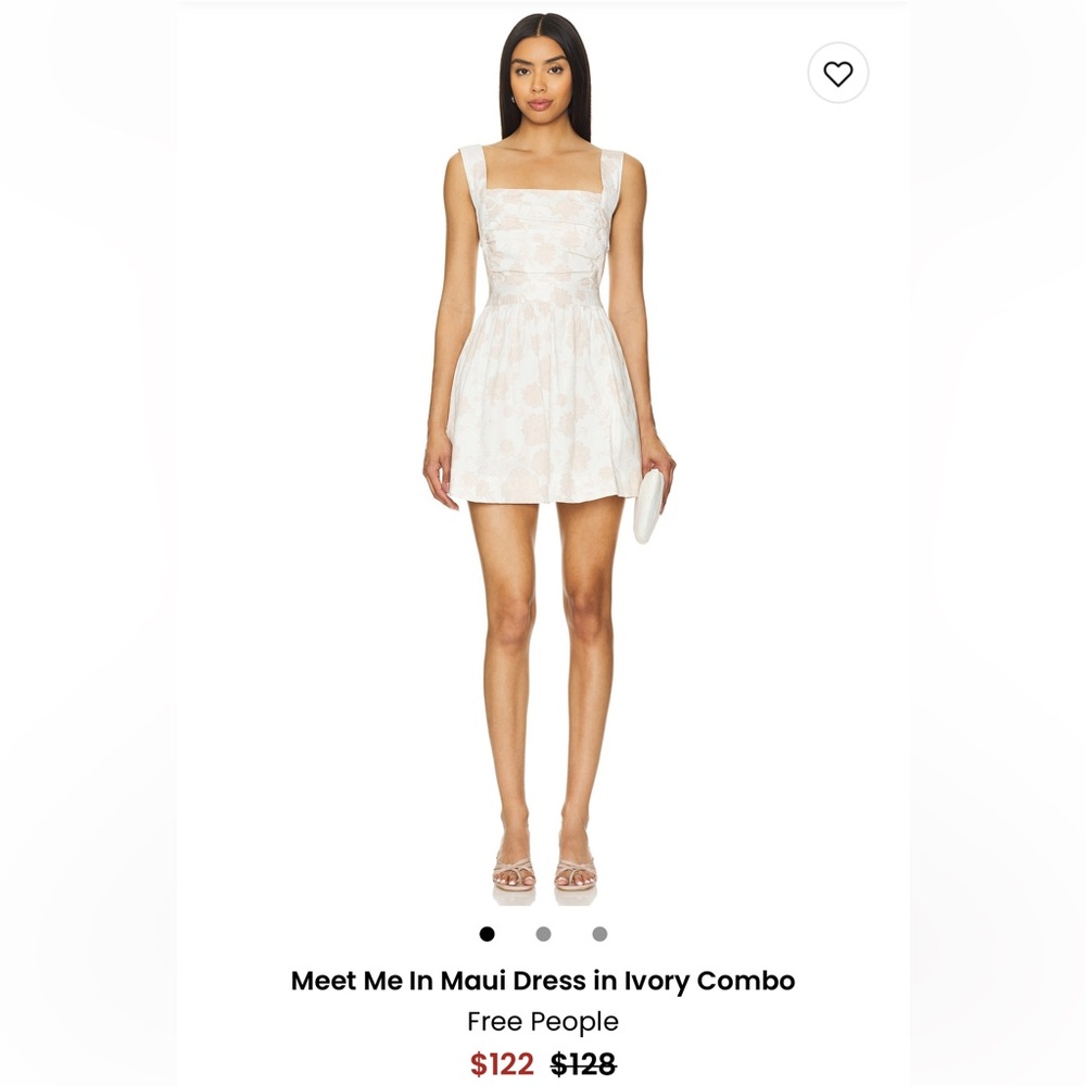 NWT Free People Meet Me In Maui Dress in Ivory Combo Sizes L and XL